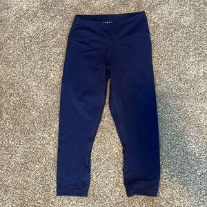 Nobull High Rise Crop Leggings - dark blue heather